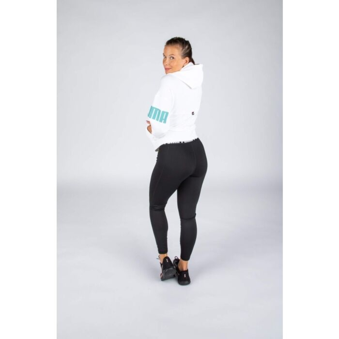 PUMA POWER COLORBLOCK HOODIE TR WHITE