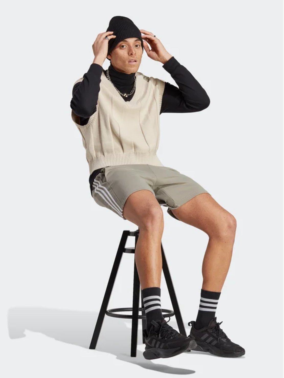 ADIDAS  Essentials French Terry 3-Stripes Shorts