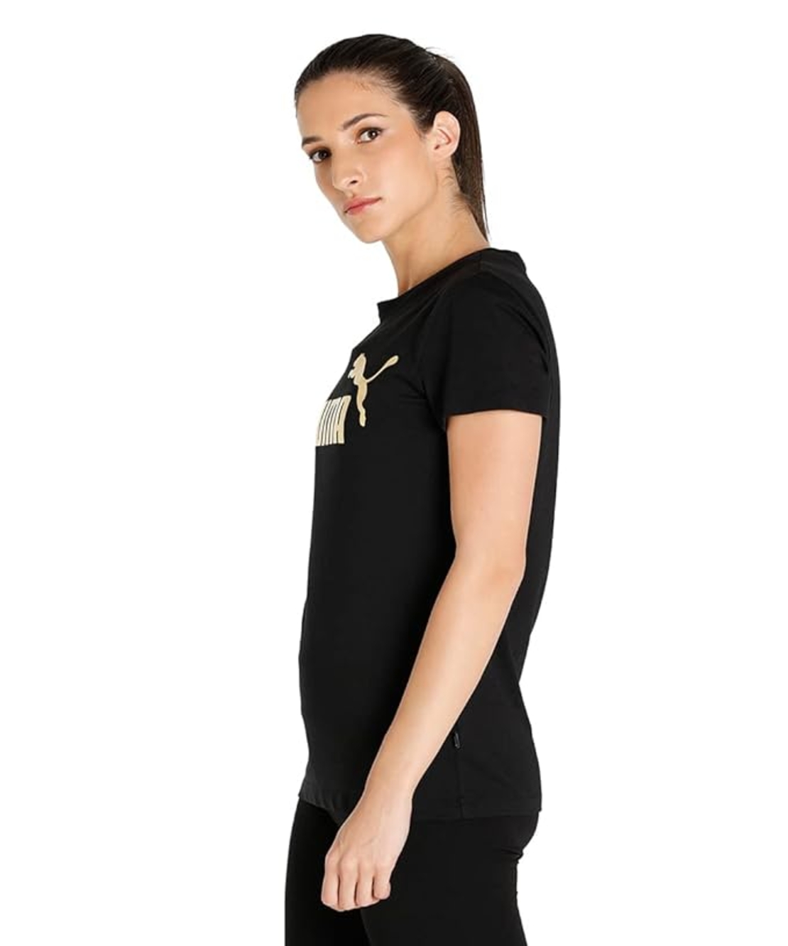 PUMA Women ess+ Metallic Logo tee