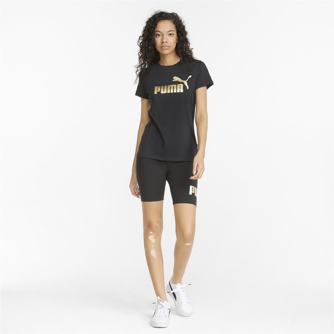 PUMA Women ess+ Metallic Logo tee
