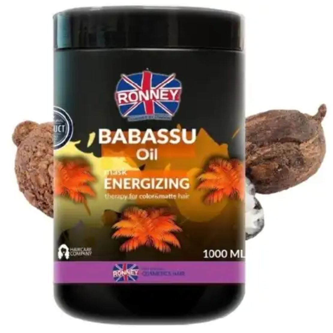 RONNEY PROFESSIONAL Mask Babassu Oil Energizing Therapy - Енергизираща маска за боядисана и изтощена коса 1000 ml RCH 00042