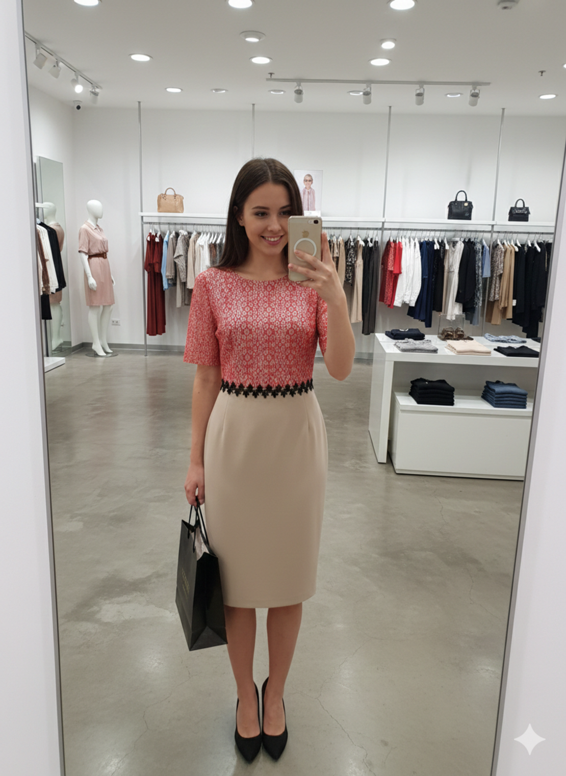 Елегантна рокля с дантела