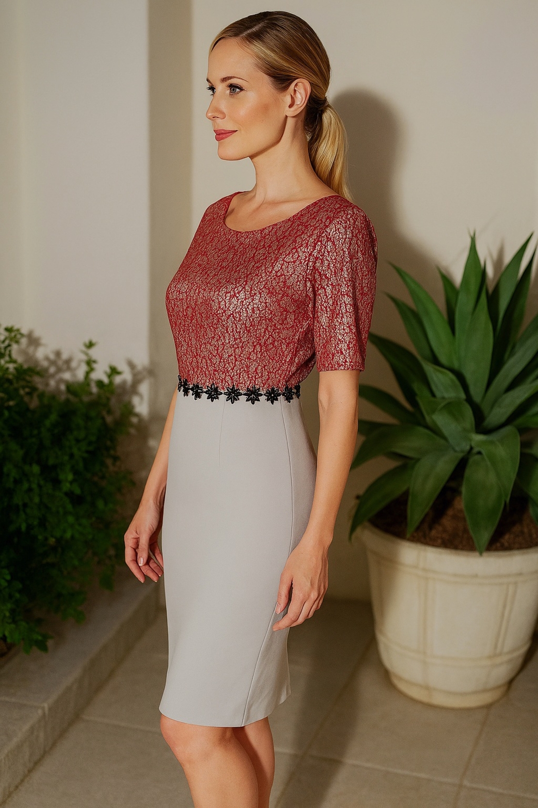 Елегантна рокля с дантела