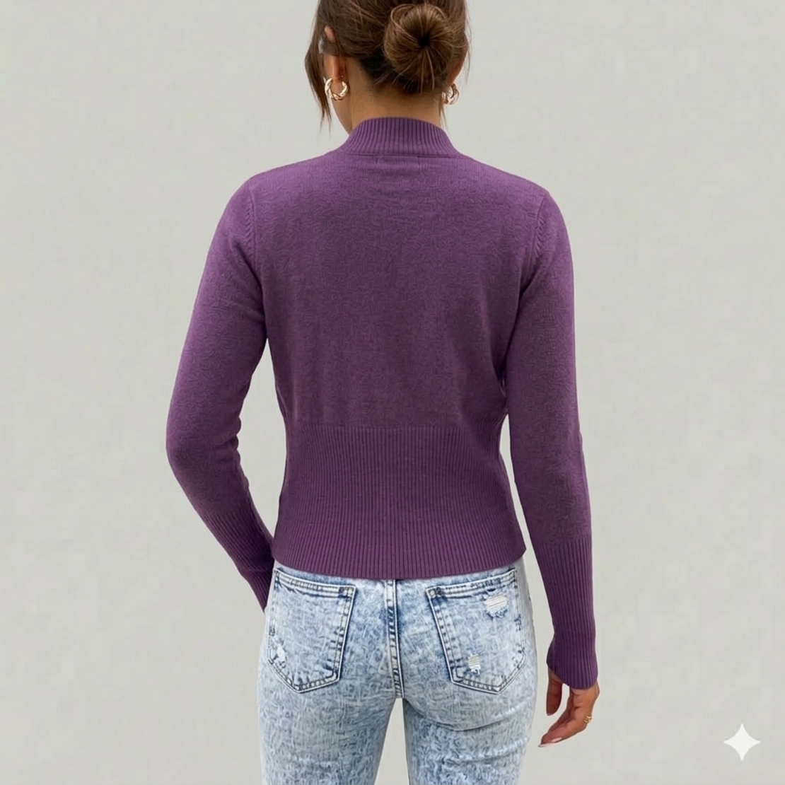 Дамска пролетна жилетка в лилав цвят – универсален размер S/M/L