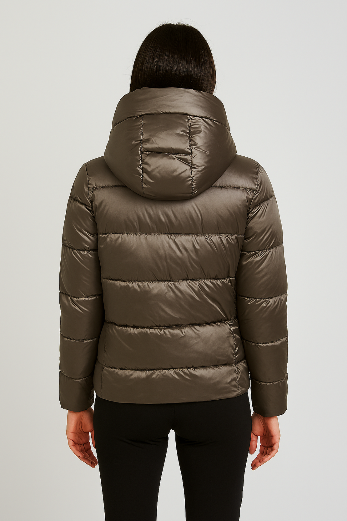 Металическо дамско яке с качулка