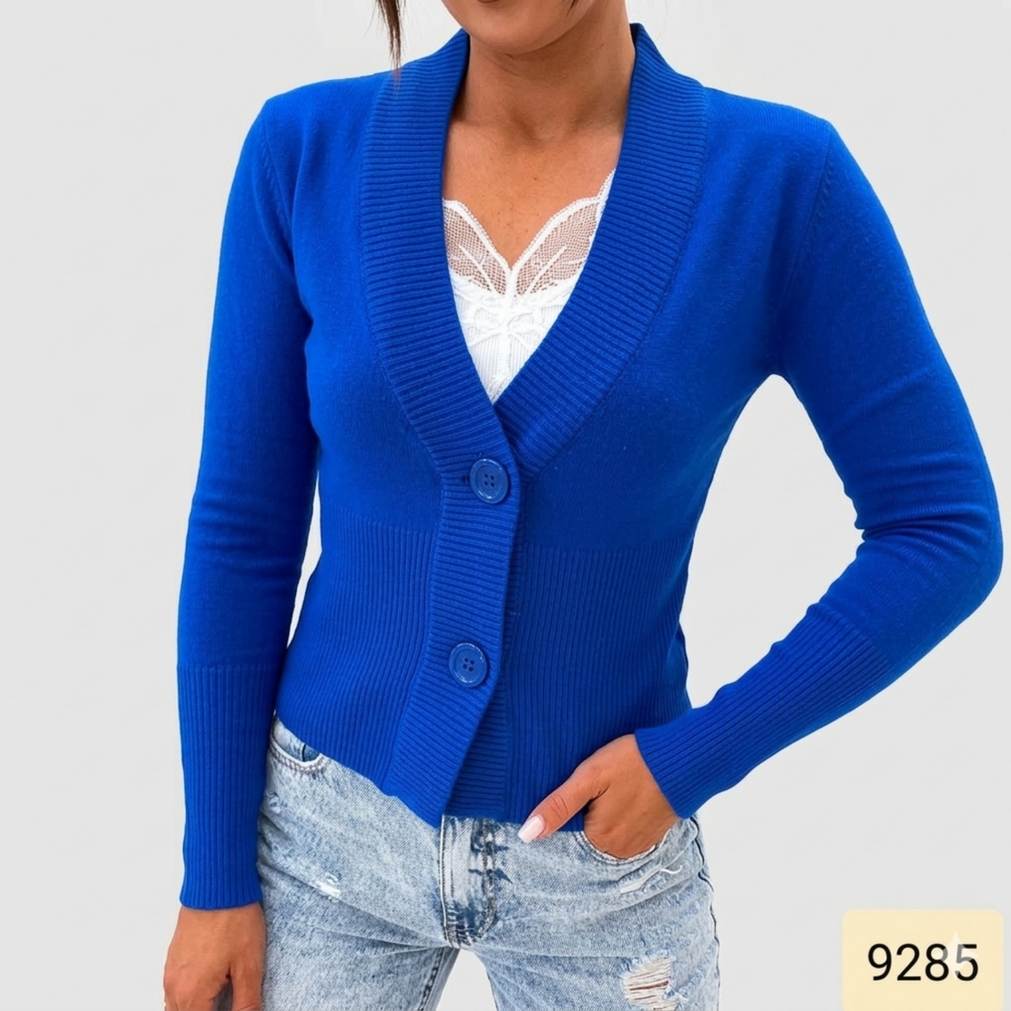 Дамска пролетна жилетка в синьо – универсален размер S/M/L