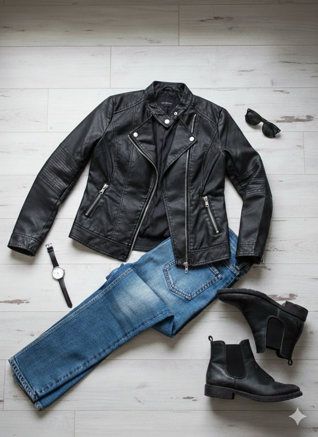 Дамско яке от еко кожа Black Elegance