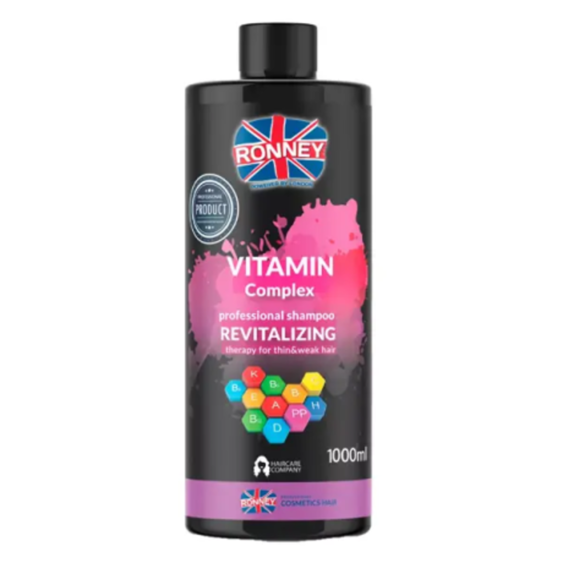 RONNEY PROFESSIONAL Shampoo VitaminComplex Revitalizing Therapy - Ревитализиращ шампоан за тънка и отслабена коса 1000 ml RCH 00029
