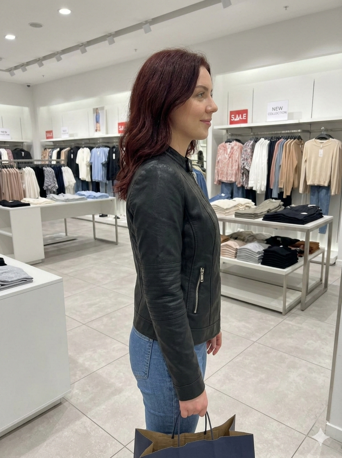 Дамско яке от еко кожа Black Elegance