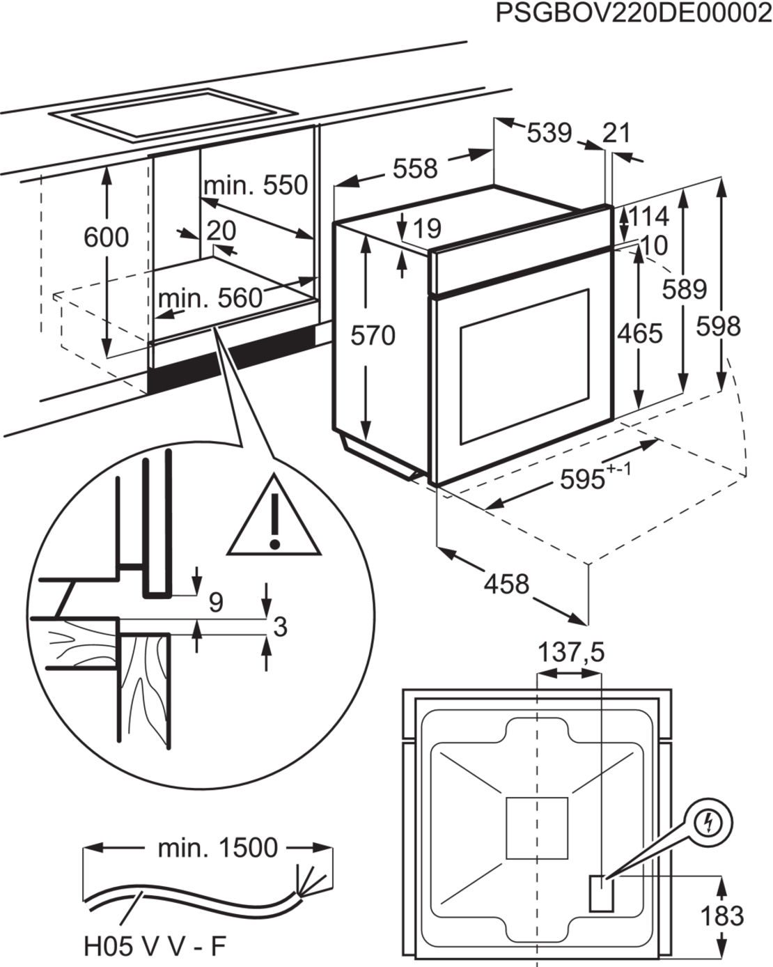 Фурна за вграждане Electrolux LOF4P06BK