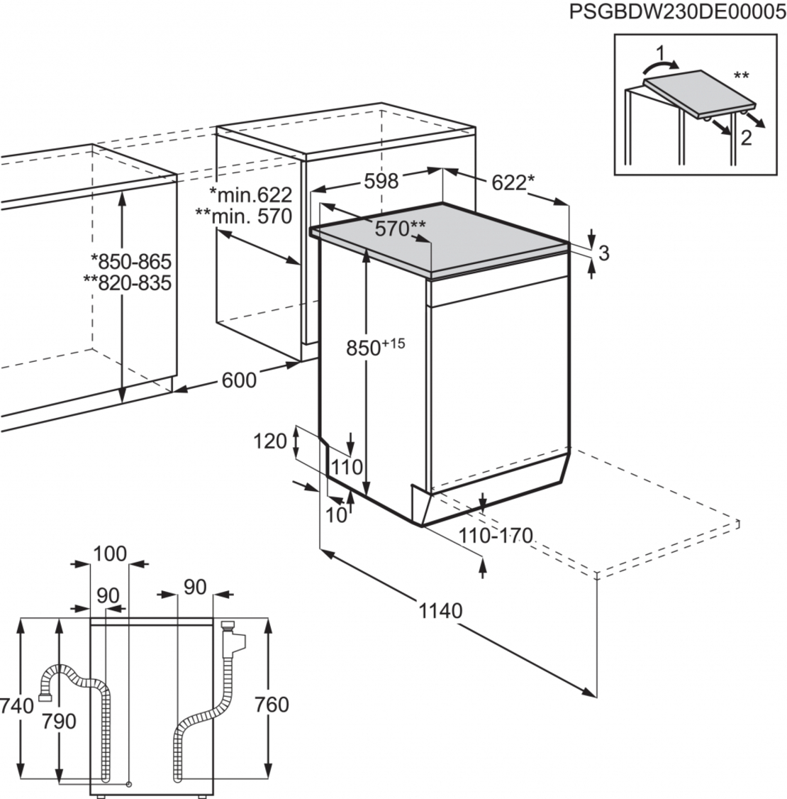 Съдомиялна 60см AEG FFB53927ZW