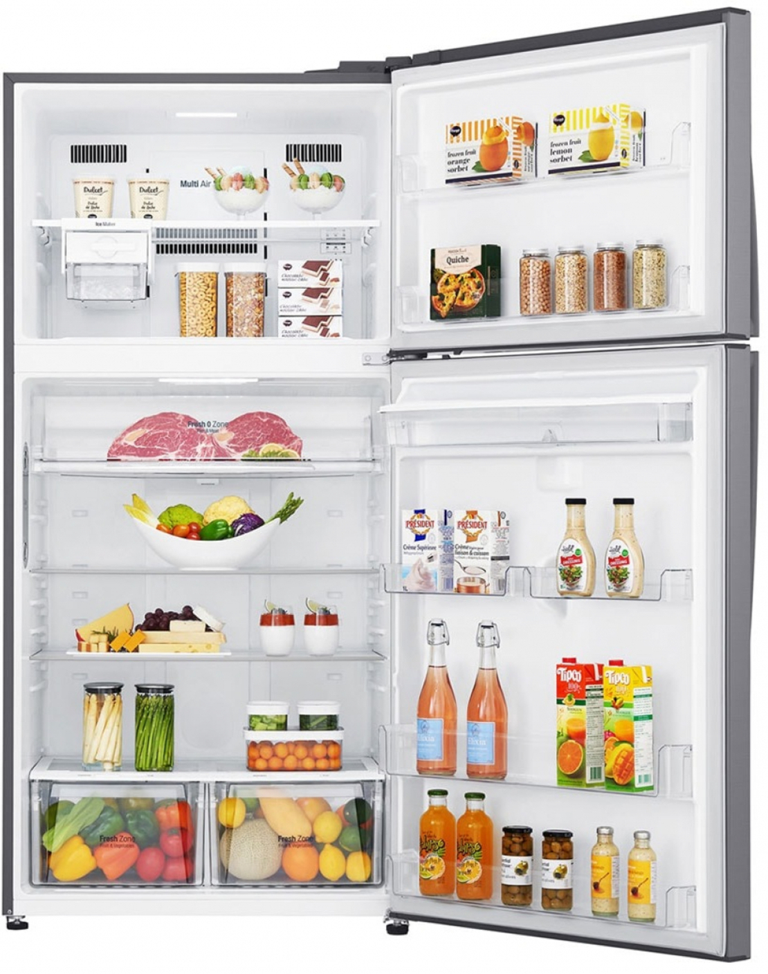 Хладилник с горна камера LG GTF916PZPED