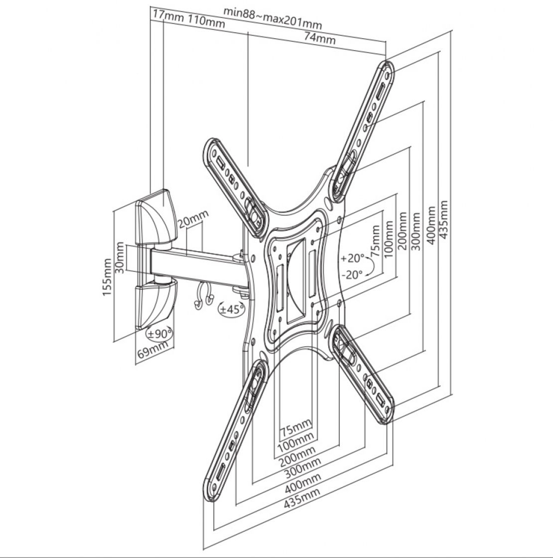 Стойка за телевизор Arielli ATB-51441N MULTI