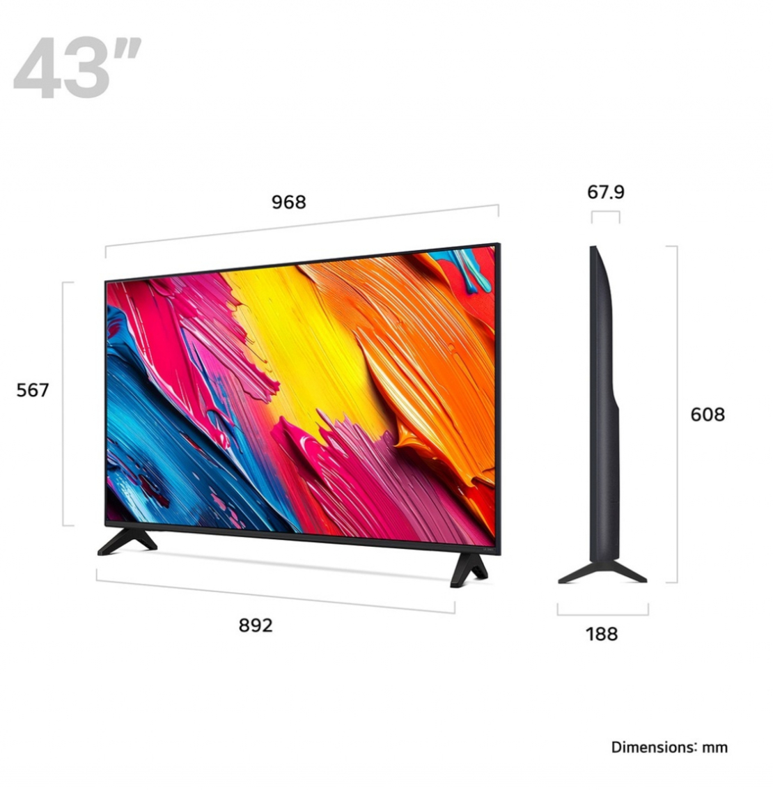 Телевизор LG LED 43QNED70A6A