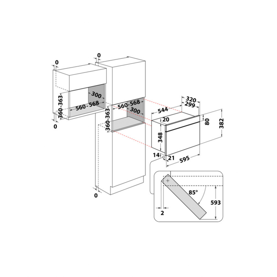 Микровълнова за вграждане Whirlpool WMN461BX