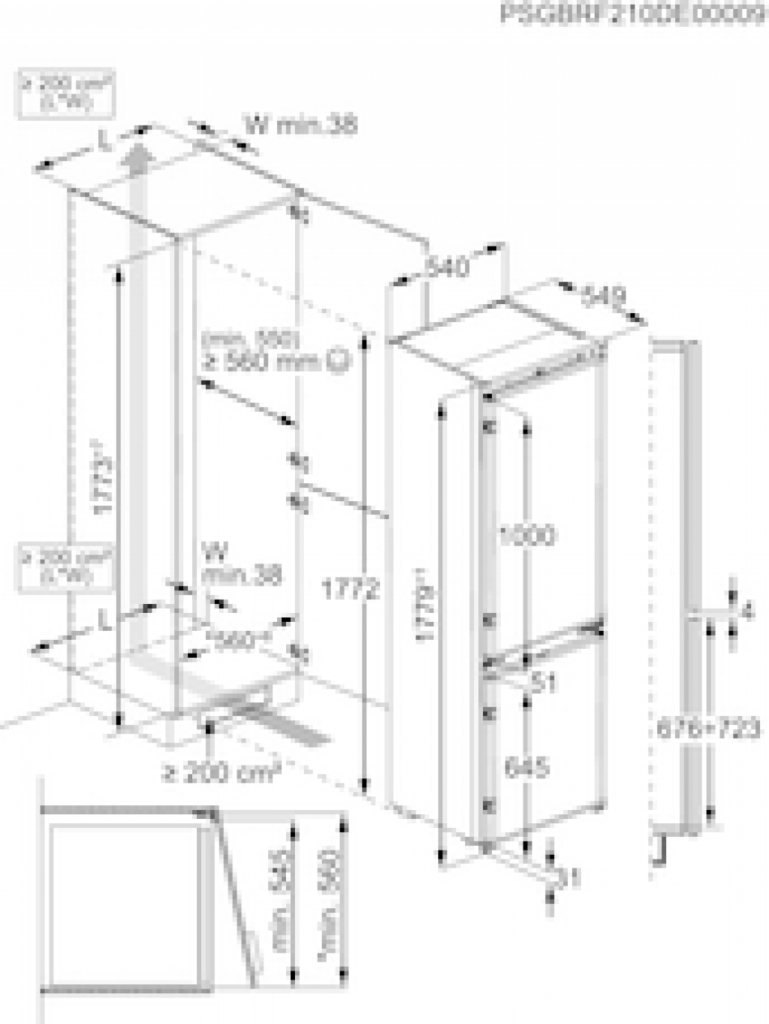 Хладилник за вграждане AEG SCE818E8TS
