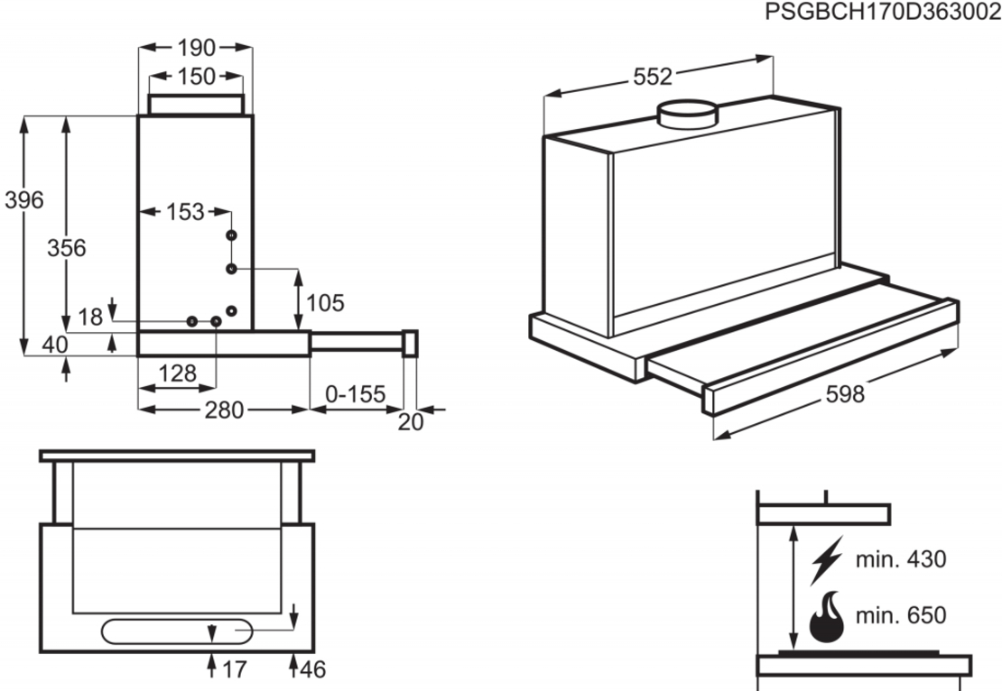 Абсорбатор AEG DPE5660M