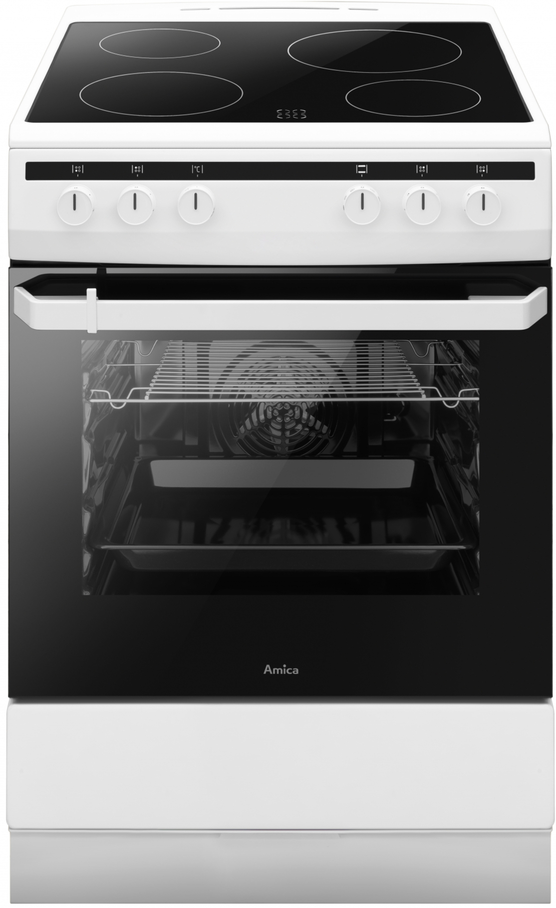 Готварска печка с керамичен плот AMICA 618CE2.30(W) 55355