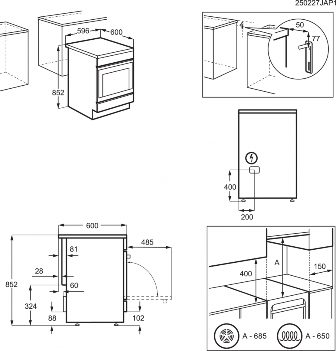 Готварска печка с керамичен плот AEG CCB6693APM