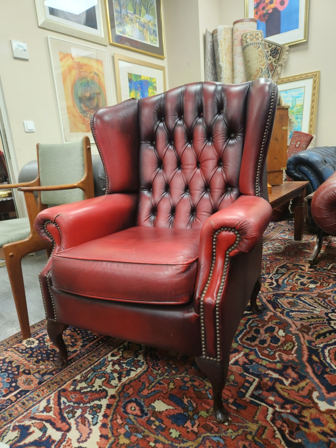 Фотьойл тип Chesterfield, стил Queen Anne