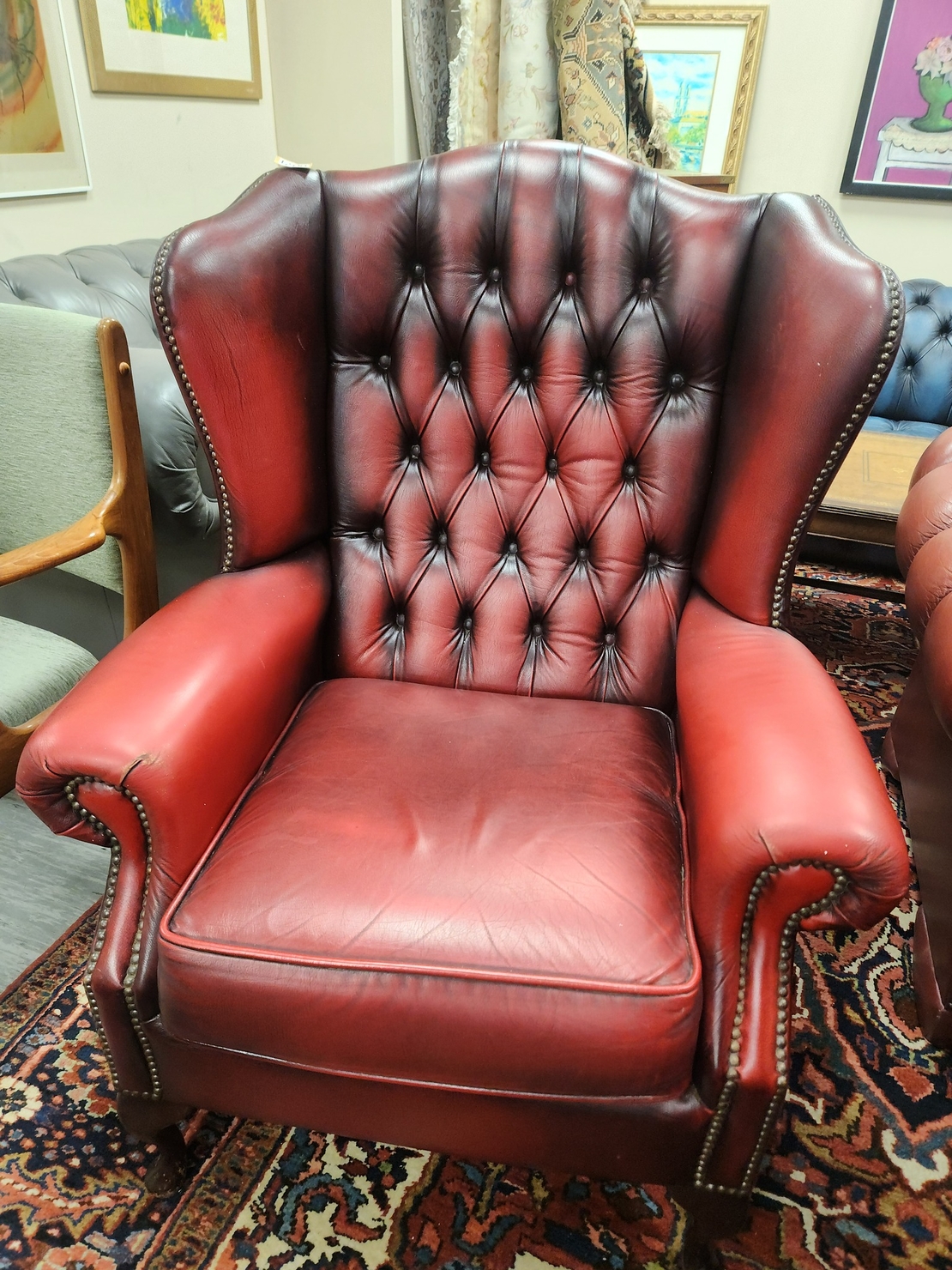 Фотьойл тип Chesterfield, стил Queen Anne