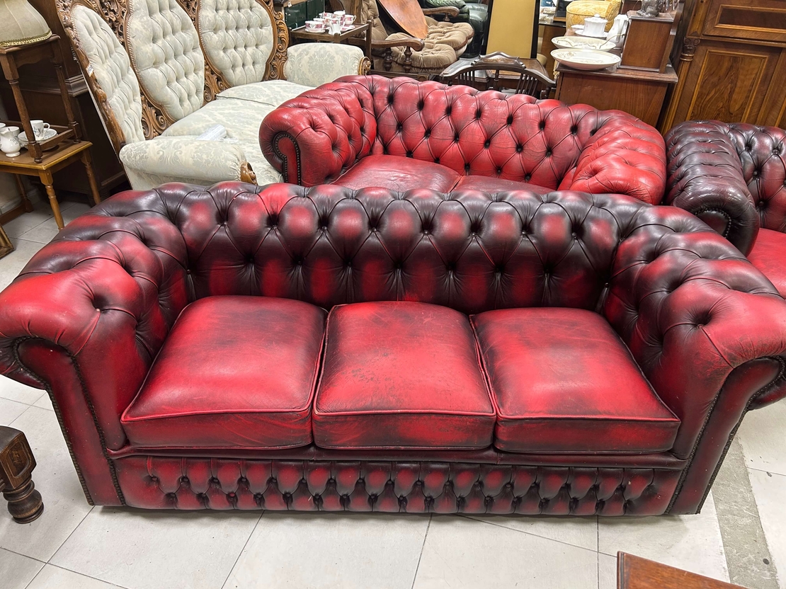 Диван тройка Chesterfield oxblood