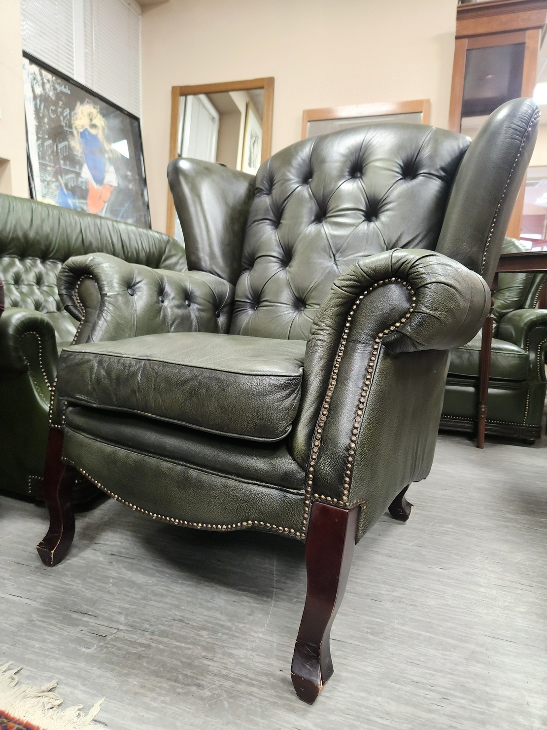 Фотьойл тип Chesterfield, стил Queen Ann