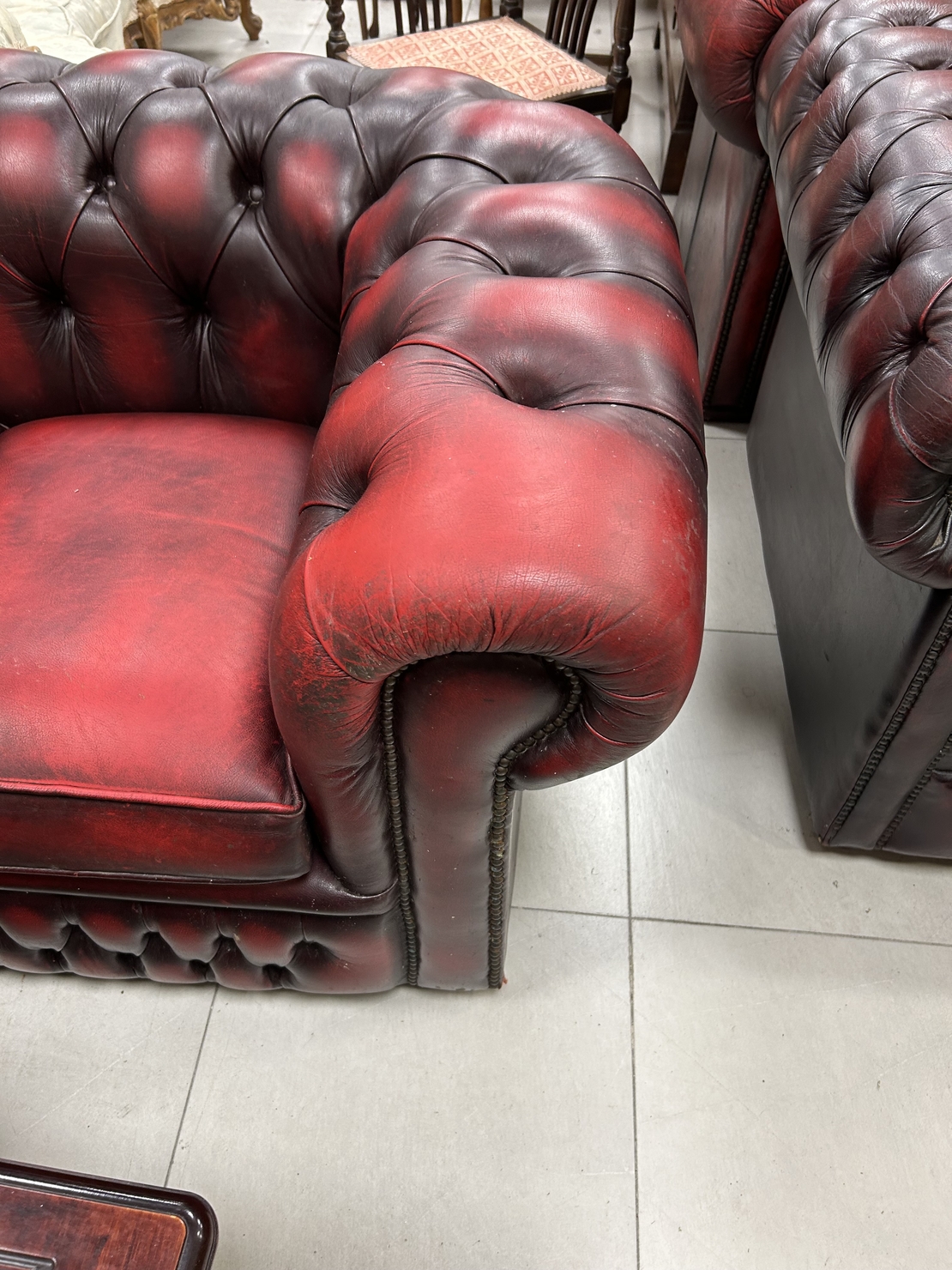 Диван тройка Chesterfield oxblood