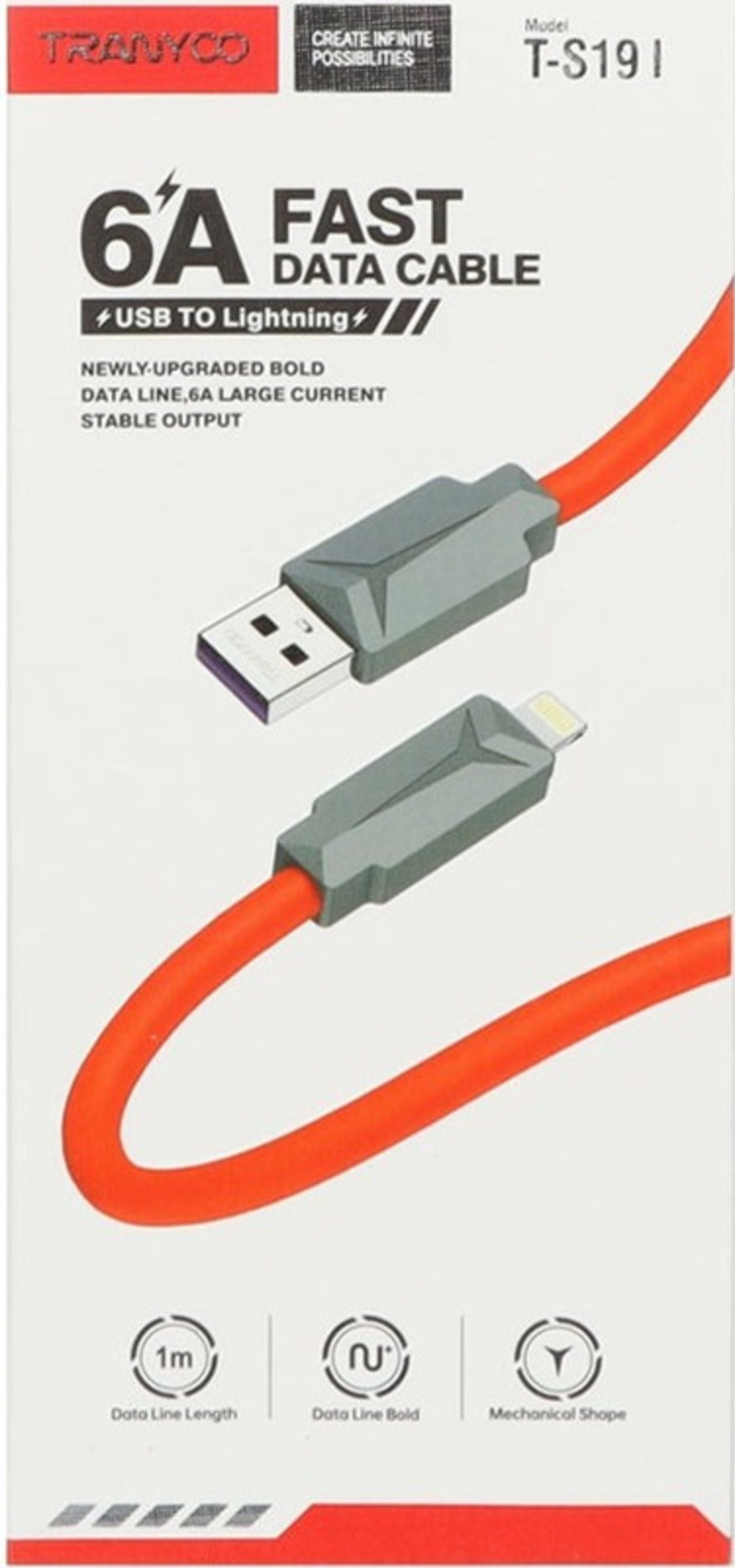 Tranyoo 6A кабел с бързо зареждане USB - A към Lightning Гаранция!