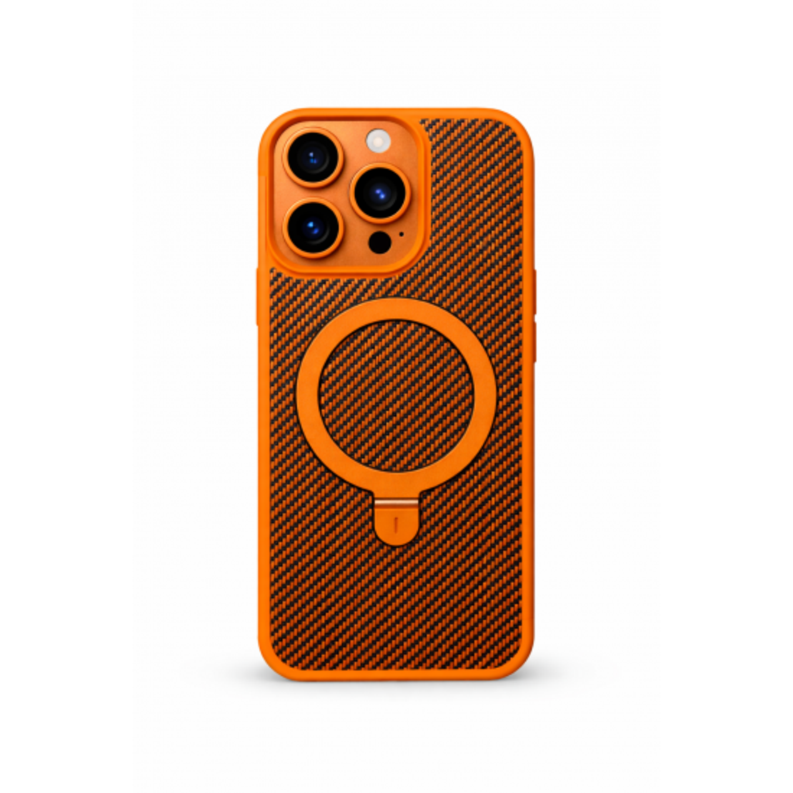 Premium Carbon MagSafe Case TP-100 за iPhone 17 Pro Max - Оранжев