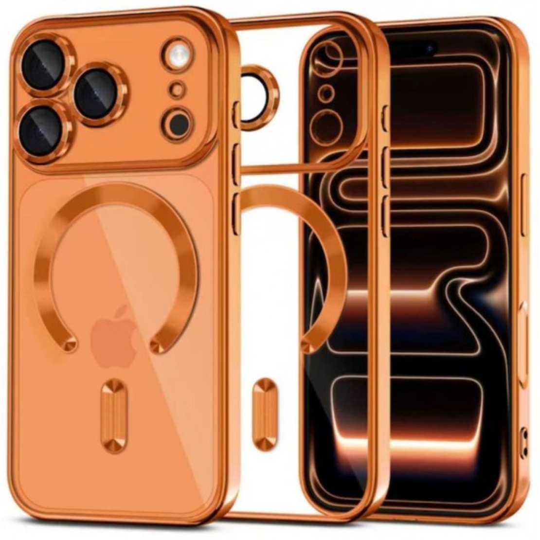 Кейс MG38 Luxury Case with Magsafe iPhone 17  - Оранжев