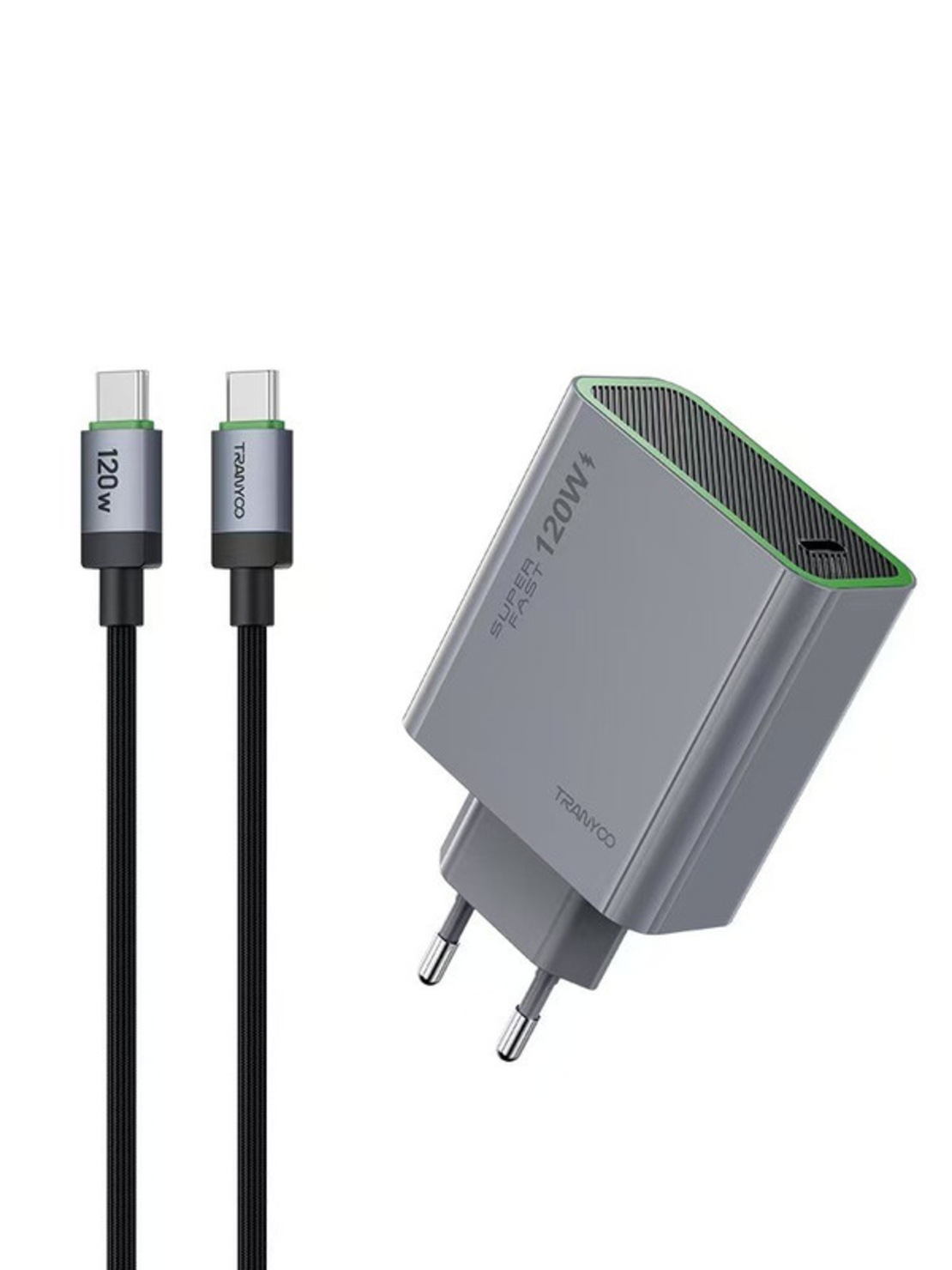 Tranyoo 120w T-EU8 GaN ултра бързо зарядно - Гаранция!