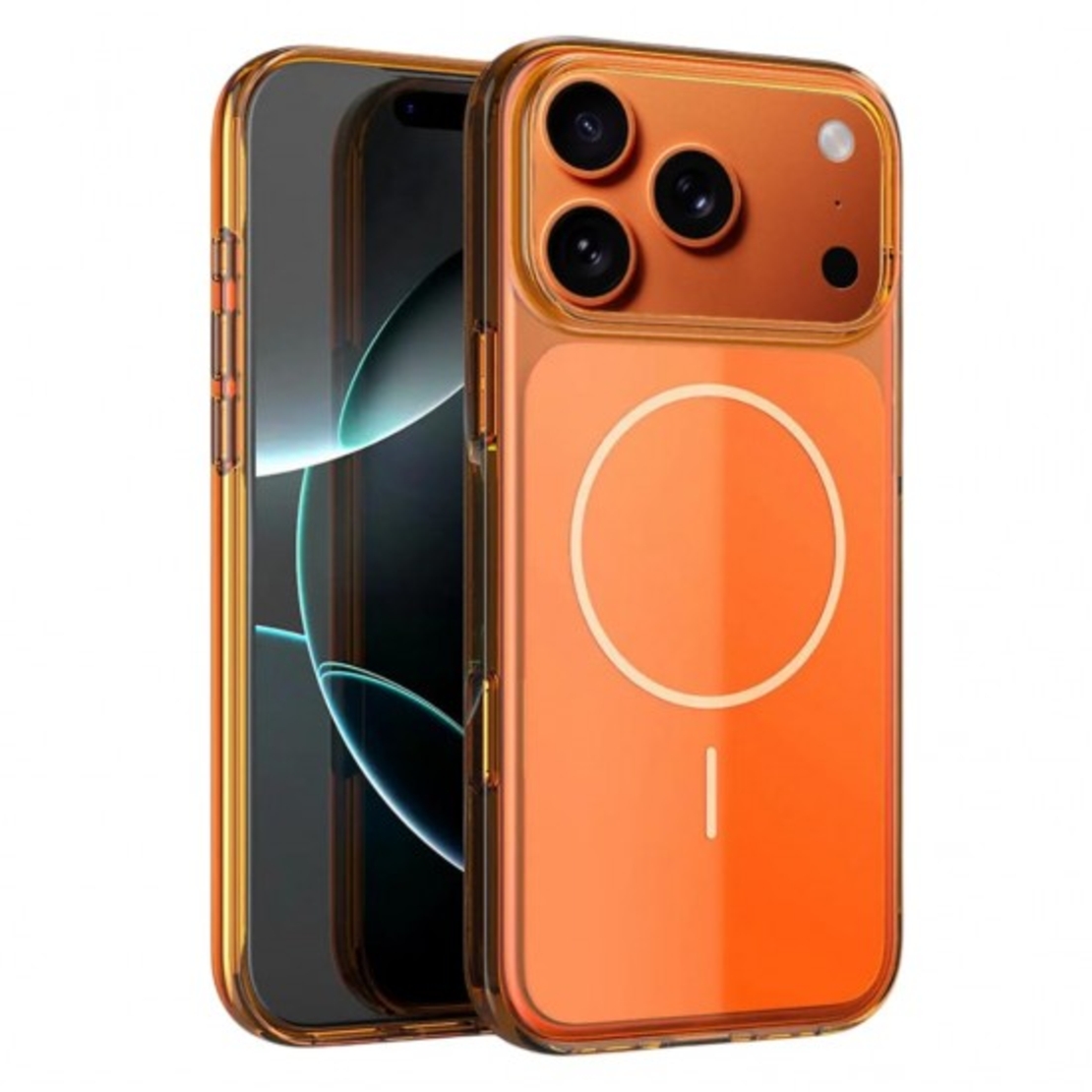 Anti-Slip TPU MagSafe Кейс TP-69 за iPhone 17 Pro Max- Оранжев