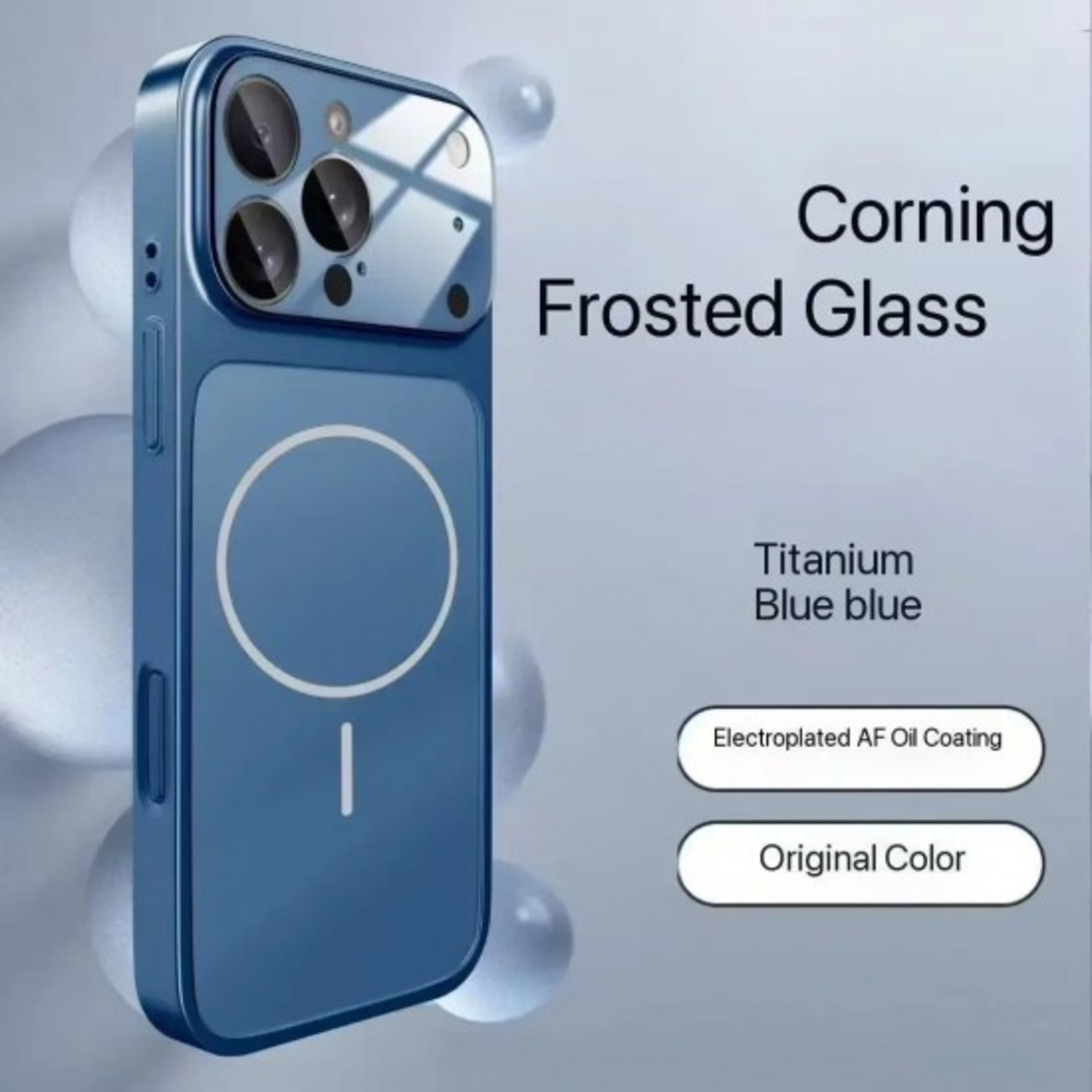Anti-Slip TPU MagSafe Кейс TP-69 за iPhone 17 Pro - Син