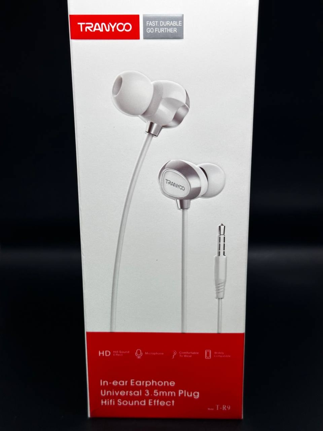 Hi-Fi слушалки с кабел T-R9 бял