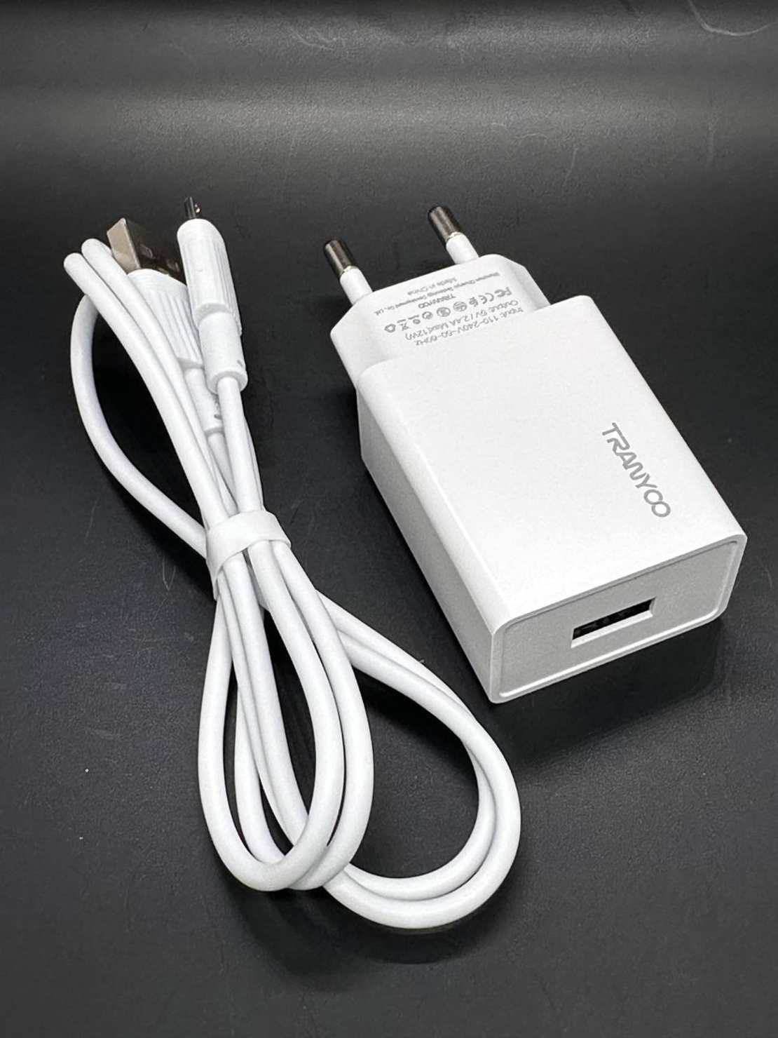 Комплект Fast Charge USB Адаптер 2.4а, 12w T-C01 Micro USB кабел