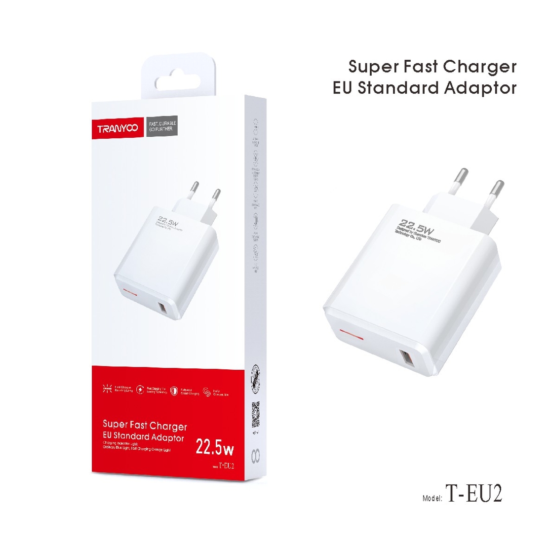 22w Адаптер USB A с Fast Charging функция