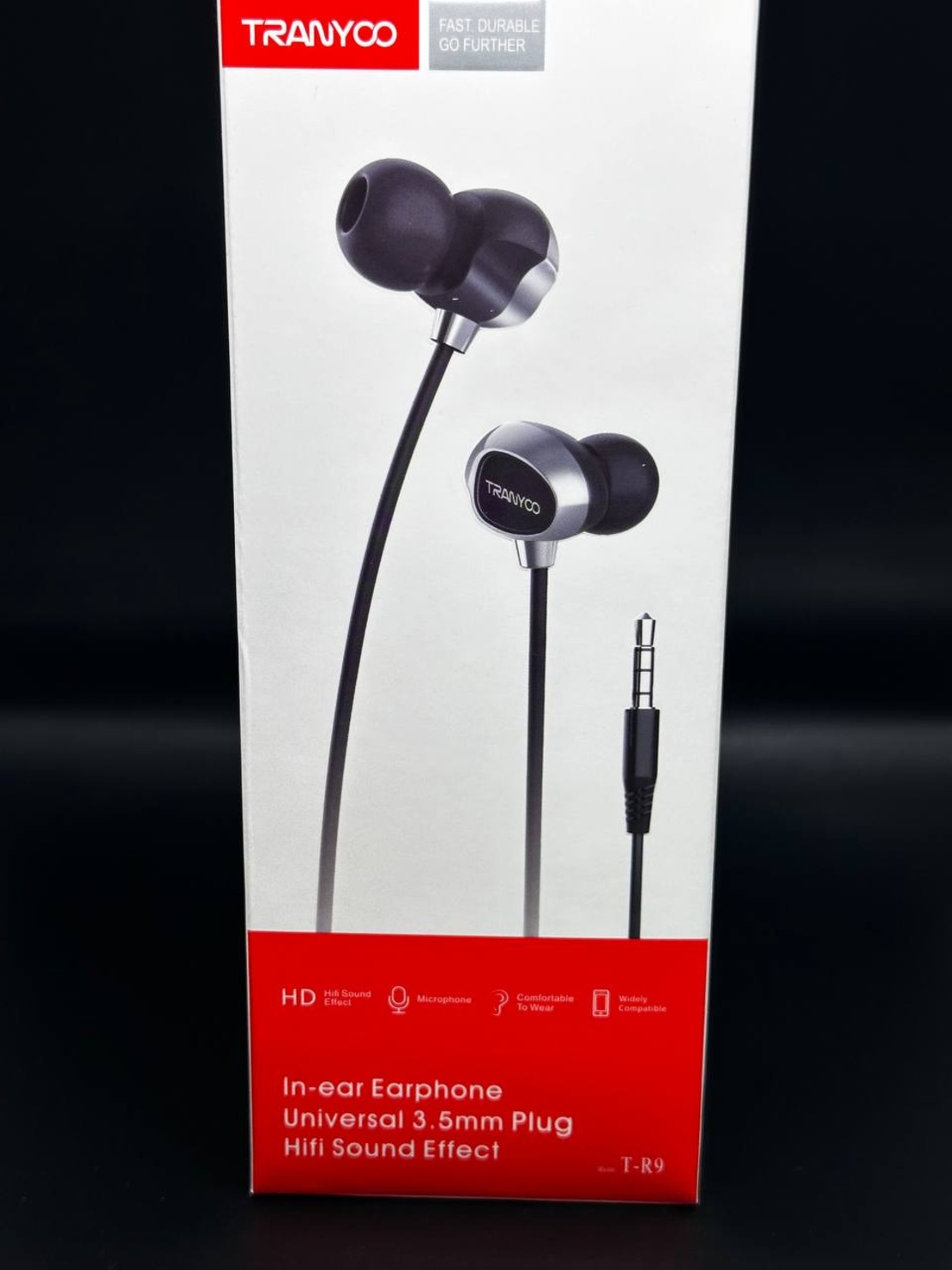 Hi-Fi слушалки с кабел T-R9 черни