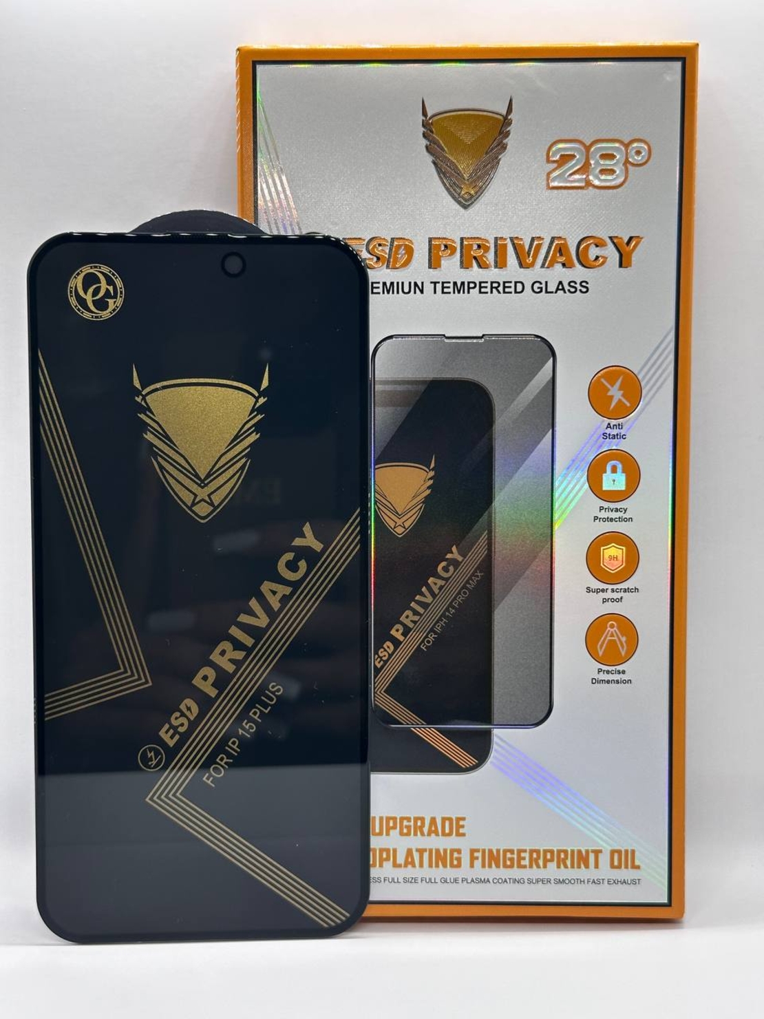 Противоудърен протектор Golden Armour Privacy за iPhone 16 Plus