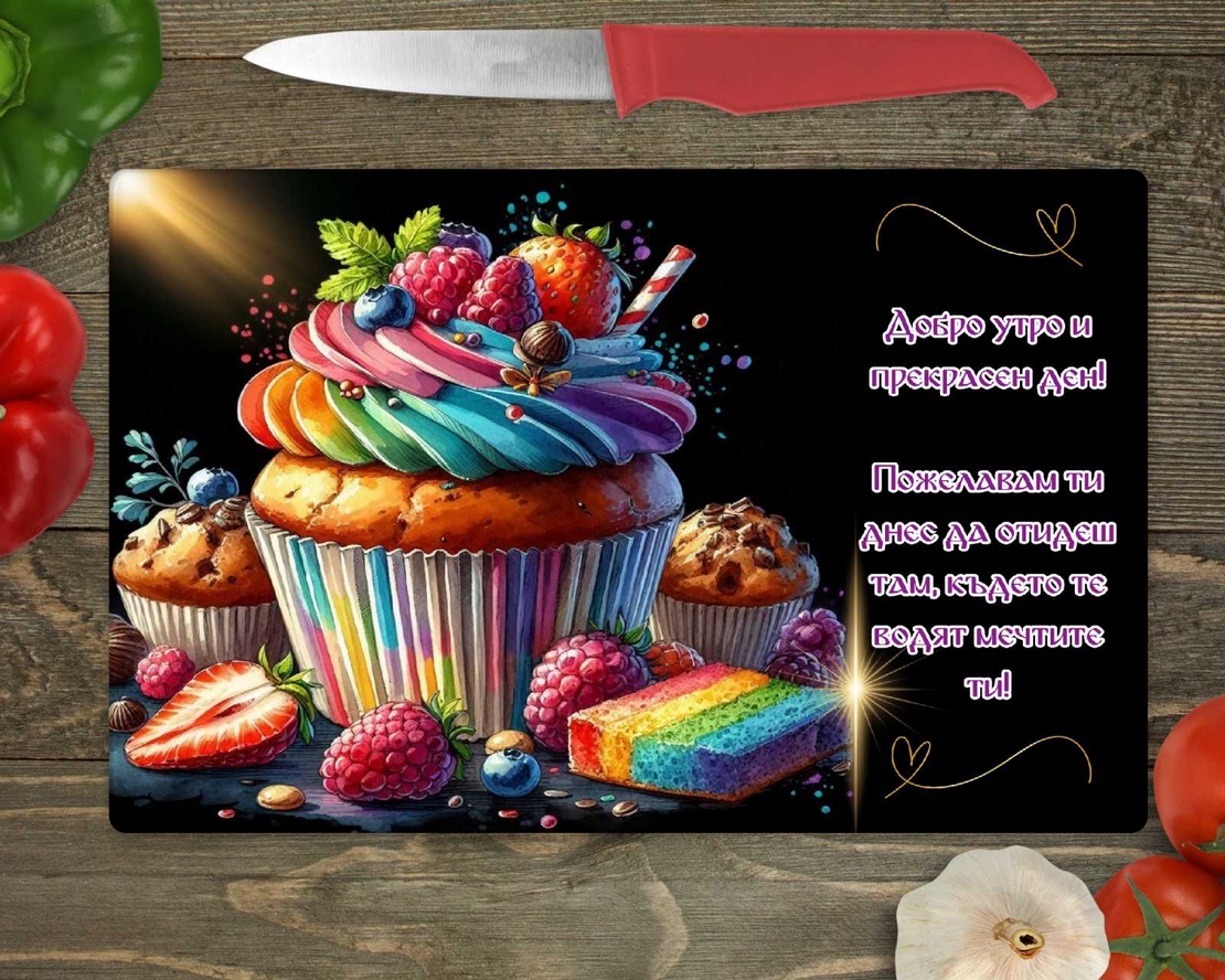 Стъклена дъска за рязане  