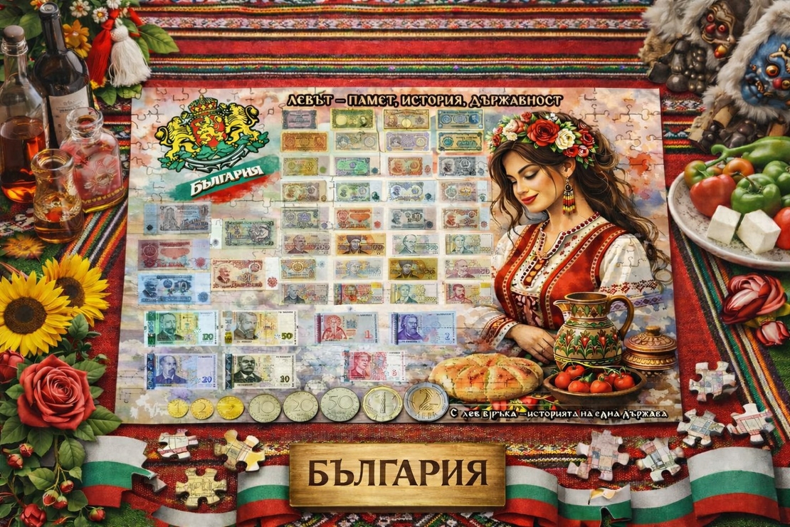 Картонен пъзел Български Лев