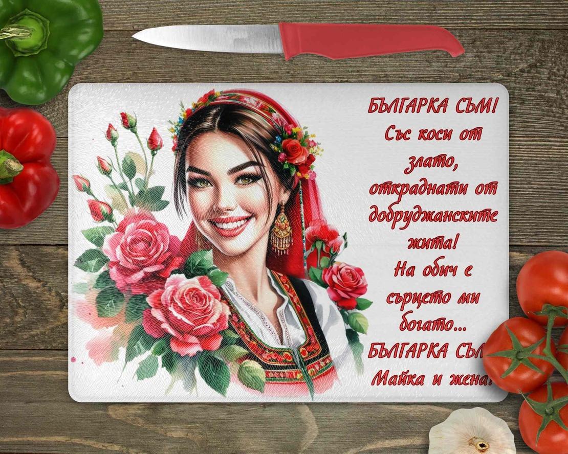 Стъклена дъска за рязане , 