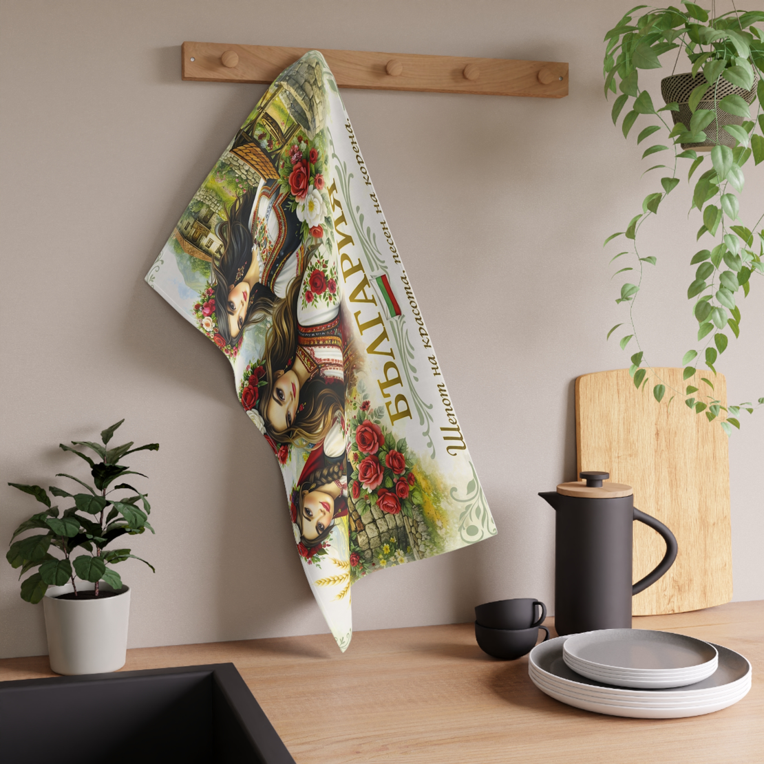 Персонализирана кухненска кърпа България 30×50 см