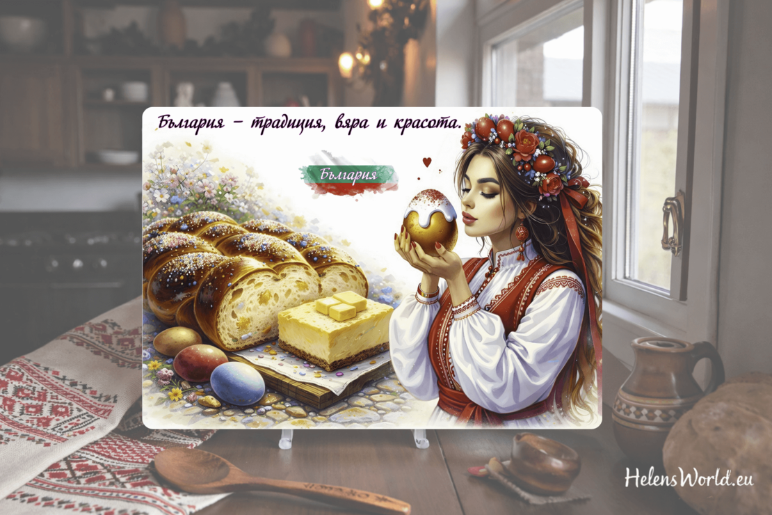 Стъклена дъска за рязане Великден 11