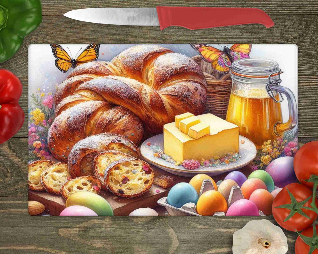 Стъклена дъска за рязане Великден 1