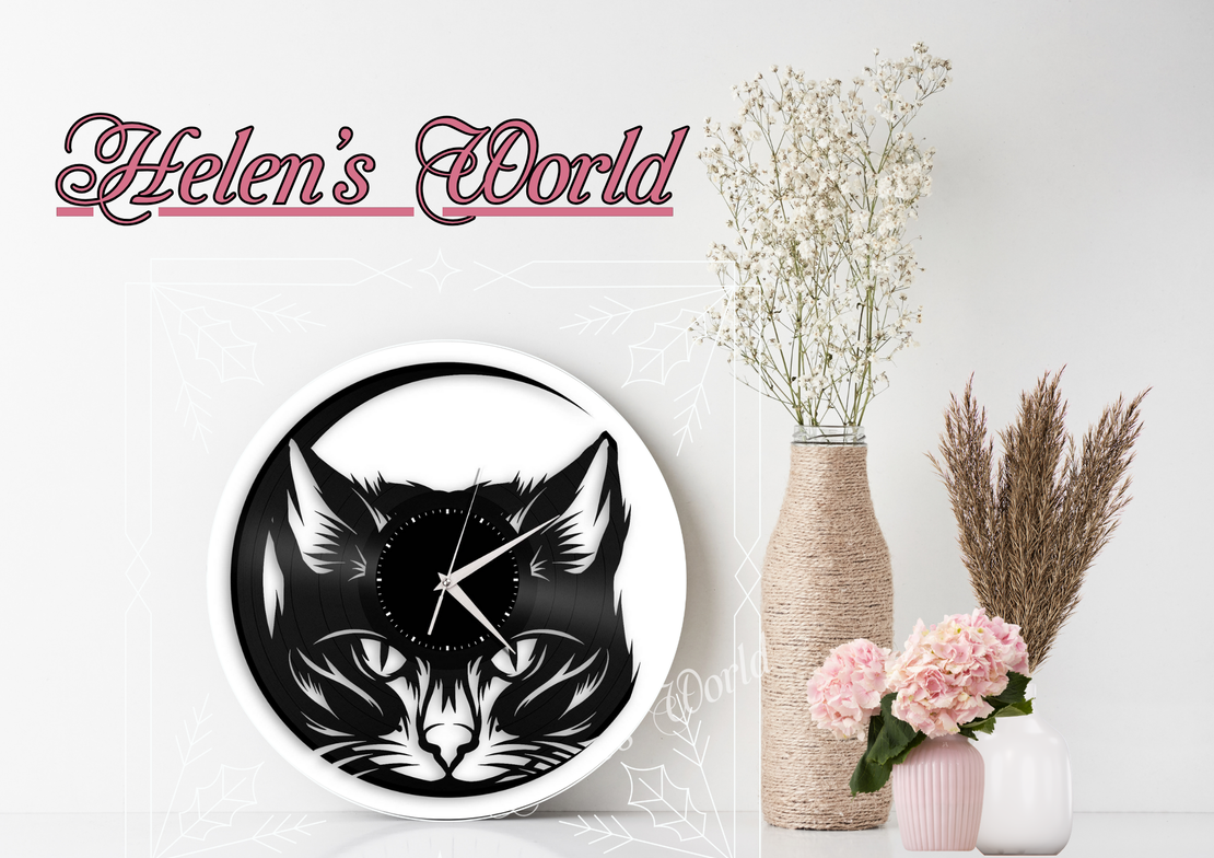 Персонализиран часовник Черна Котка