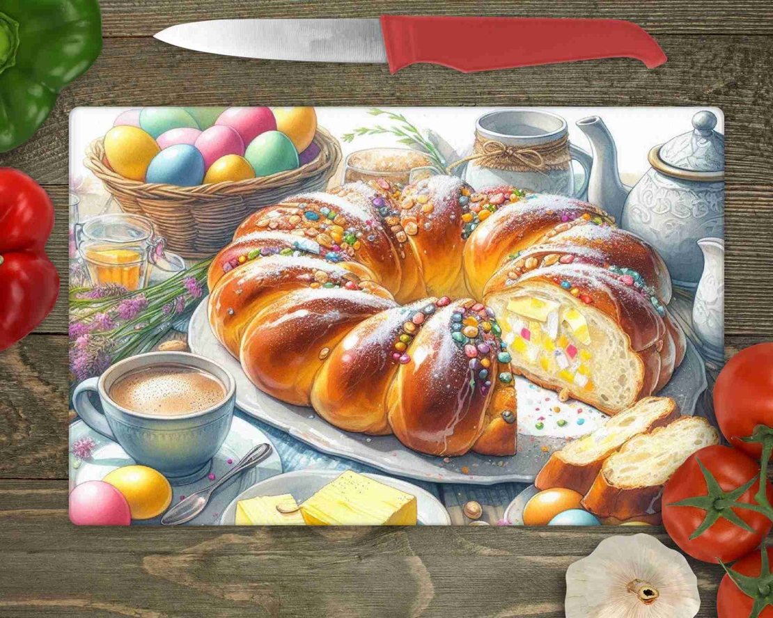 Стъклена дъска за рязане Великден 2