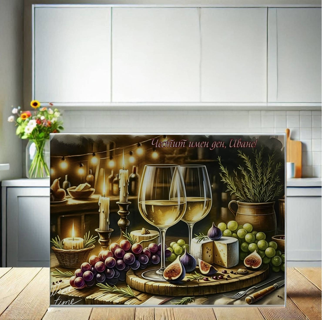 Стъклена дъска за рязане , Вино 5