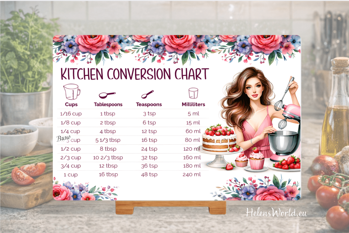 Стъклена дъска за рязане, Мерни единици 3