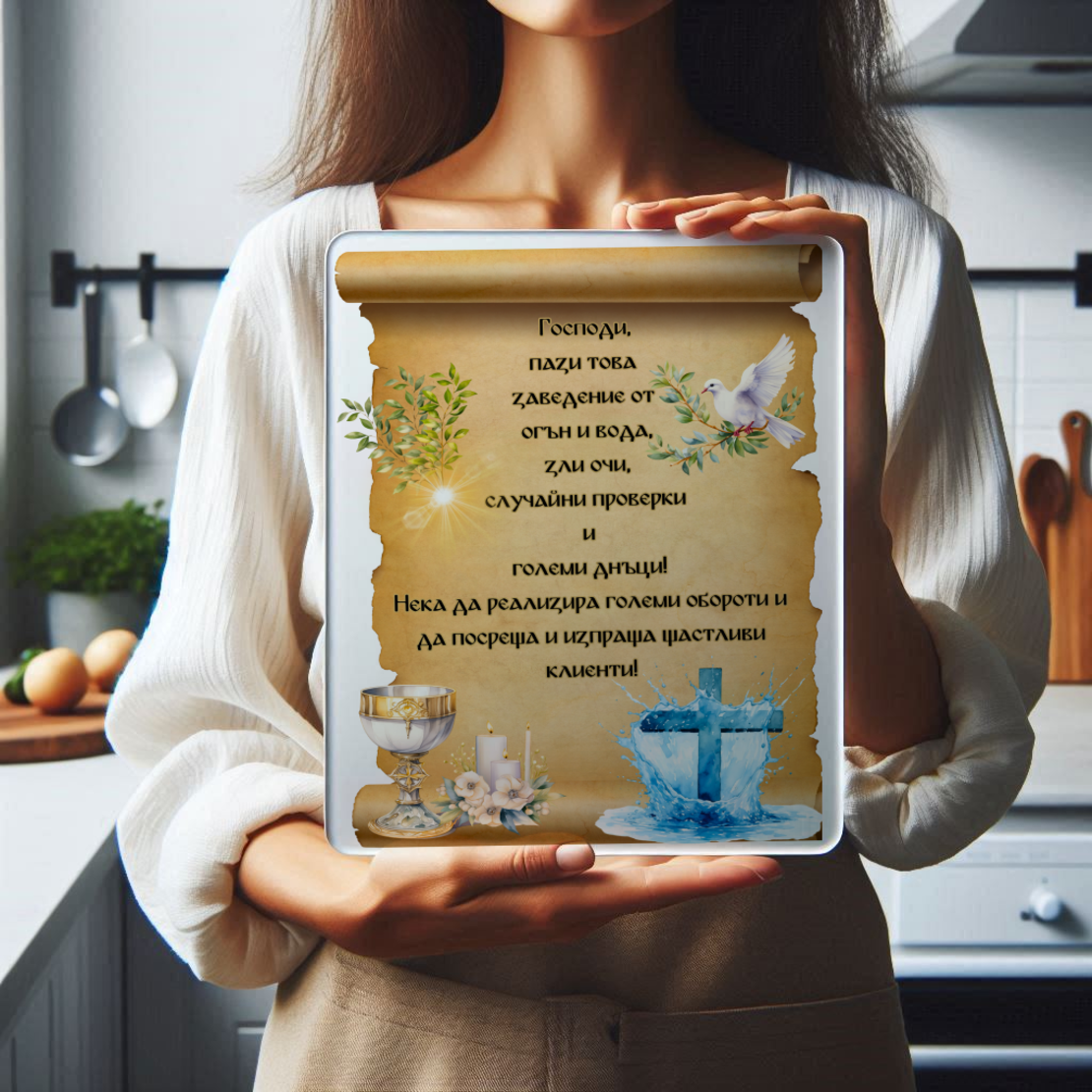 Персонализирана Дъска за заведение Благословия